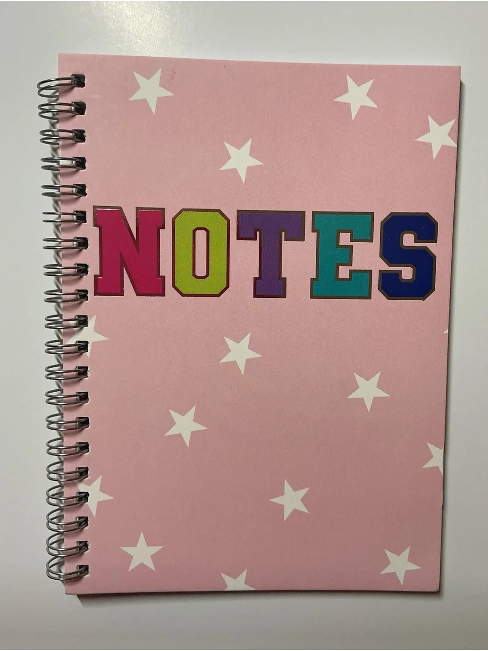 Pink Spiral “Notes” Printed Notebooks Set of 3 w/Pen & Pencil